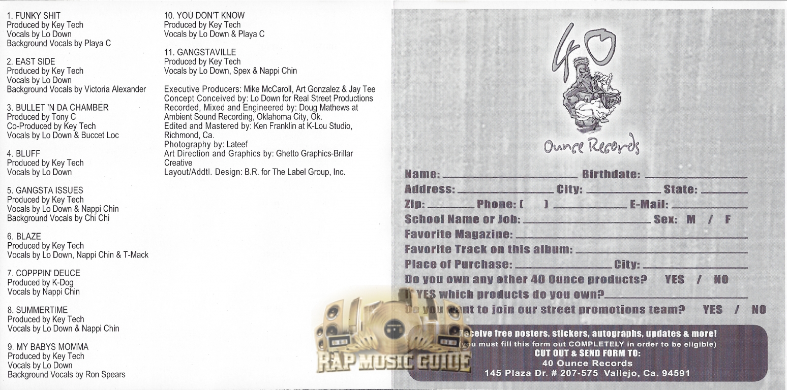 Lo Down - Gangstaville: Re-Release. CD | Rap Music Guide